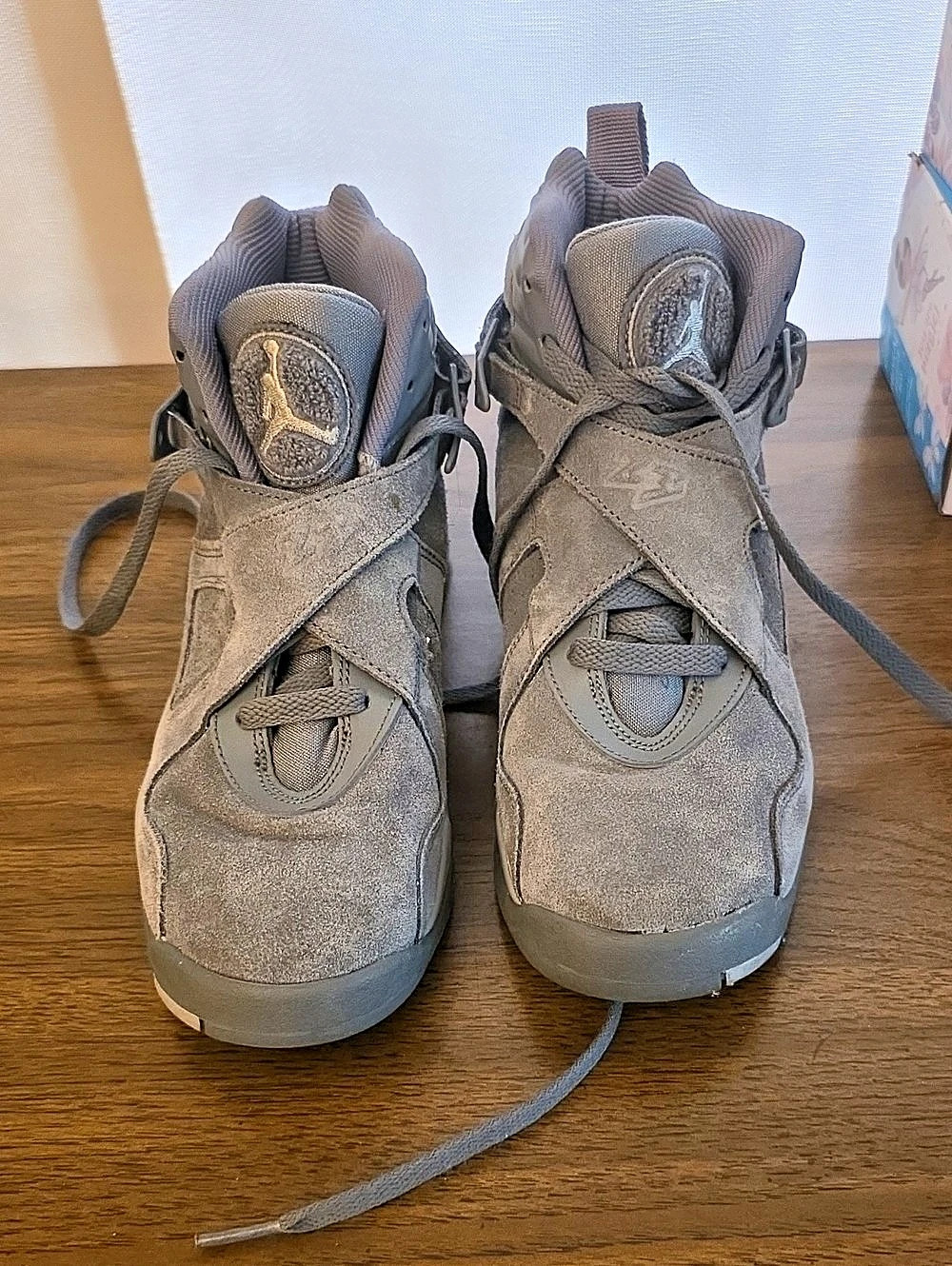 Jordan Air Jordan 8 Retro 'Cool Grey' Gray High-Top Sneakers